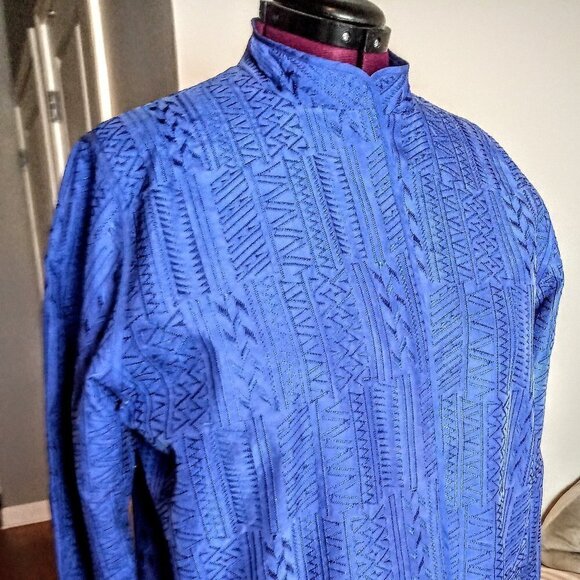 Chico's Reversible Silk Embroidered Jacket - Picture 2 of 9